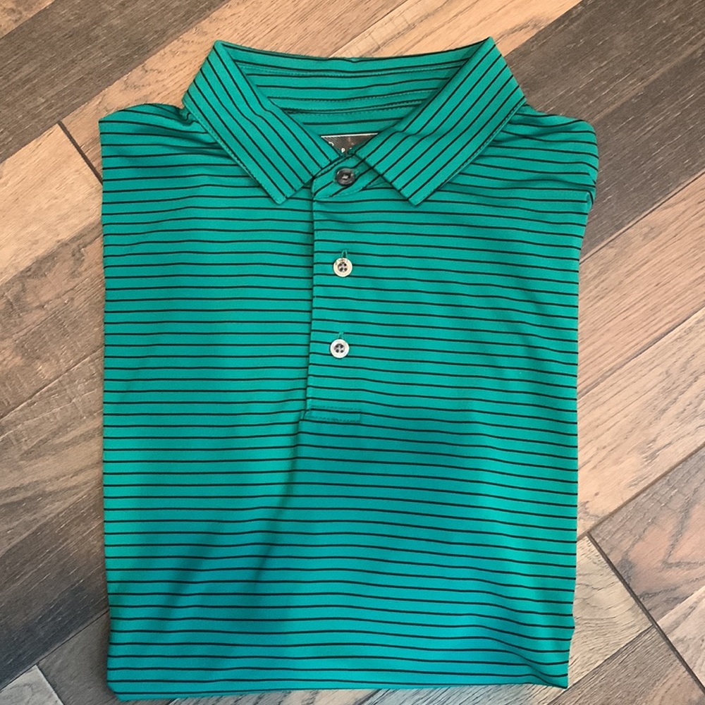 PGA Tour Men’s Green Striped Shirt
